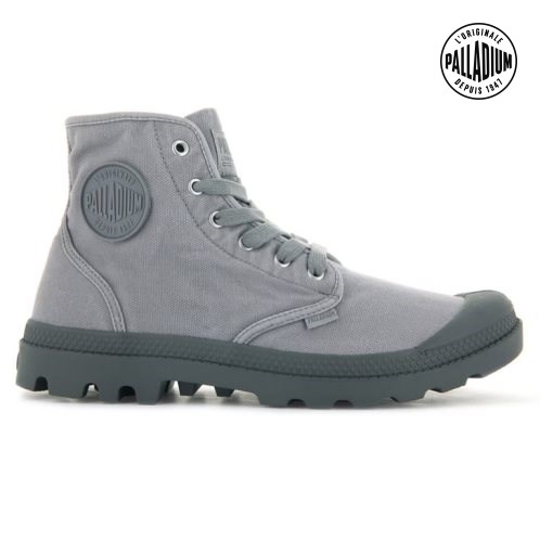 Palladium Pampa Hi Men's Boots Light Grey | UK D982-ZVI